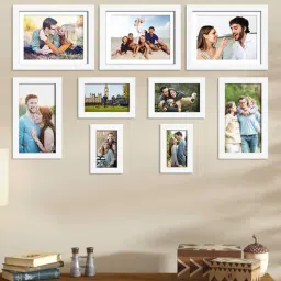 art street Katherine Set Of 9 White Synthetic Wood Collage Photo Frames-picture-46