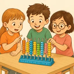 definite Mathematics Abacus for Grade 1-4 Fast Calculations Studying Safe For Kids Use image 3