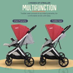 baybee Infant Baby Pram Stroller for Baby with Aluminium Frame, 3-Position Adjustable Stroller image 2