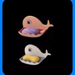 Fish Shape Cute Adhesive Waterproof Wall Mounted Soap Dish(PACK OF 4)-image-51