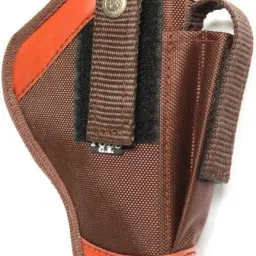 Nylon 9 mm Revolver Pistol Racquet Brown Carry Case Pistol/Gun Cover Free Size-image-87