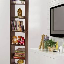 Engineered Wood Bookshelf Multipurpose Home Decor Storage Rack Engineered Wood Open Book Shelf-image-95