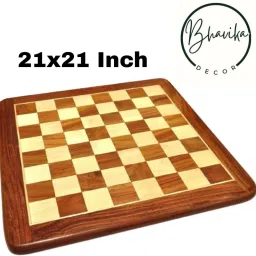 Handmade Flat Wooden Chess Board | Chess Peices Not Included|21x21inch 50.34 cm Chess Board-picture-24