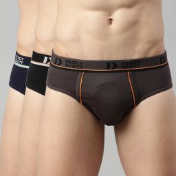 Pack of 3 Cotton Underwear Solid Men Brief-image-13