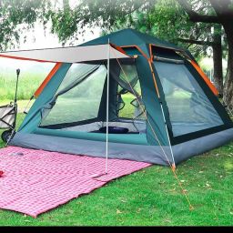 Camping Tent Instant Pop Up Cabin Tent with Rainfly and Carry Bag (TK-4972) Tent - For 4 Person-image-49