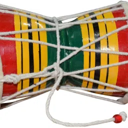 Handmade Wooden Damroo for Kids Indian Musical Instrument Damru Toy Gift Rattle-4