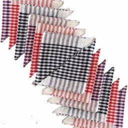 JIKOM Checkered Kitchen Use & Cleaning Cloth_002 Multicolor Cloth Napkins ["Multicolor"] Handkerchief-24