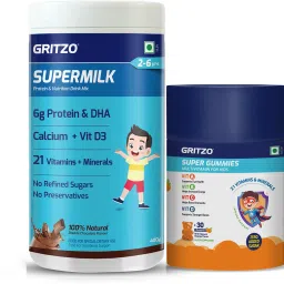SuperMilk Overall Growth (2-6y),6g Protein (Double Chocolate) with Super Gummies-image-82