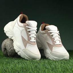 Roadster Women White Faux Leather Sneakers Lace Up Sneakers Sneakers For Women-picture-18