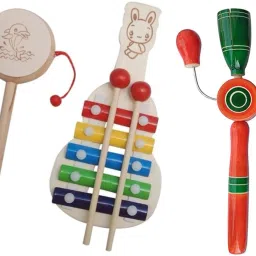 Handmade Wooden Toys For Kids Non Toxic Colour Finished Rattle-image-10