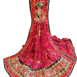 Poly Georgette Embroidered Red Women Dupatta-image-85