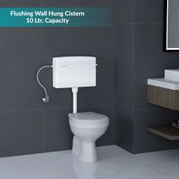 plantex Polypropylene Toilet Flush Tank/Side Handle Flush Tank with Internal Accessories Side Handle Flush Tank image 4