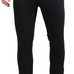 Men Printed Black Track Pants-image-41