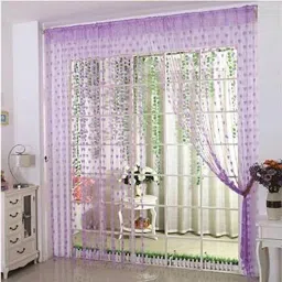 198 cm (7 ft) Polyester Semi Transparent Door Curtain (Pack Of 2)-image-8
