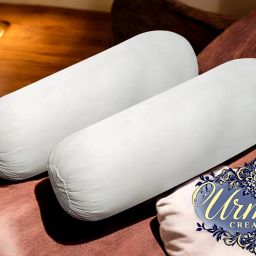 Round Microfibre Solid Bolster Pack of 2-image-89