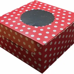 Cake Box Paper for 2 pound Cake-Polka Dot Design 10x10x5 inch size-(10 box pack) Packaging Box-14