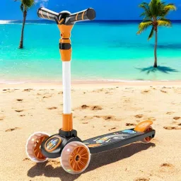 Foldable Scooter with Rear Break 4 Height Adjustable with Lock for Boy Kids Scooter-image-28
