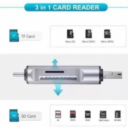 TECHGEAR Card Reader, 3-in-1 USB 3.0, USB C, Micro USB Card Reader SD, Micro SD, SDXC, Card Reader image 3