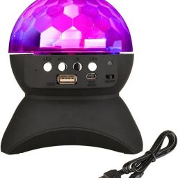 USB Party Lights, Led Small Magic Ball Bluetooth Sound Control DJ Stage Light Colorful Strobe RGB Lamp For Party, Christmas and Diwali Decoration with Rechargeable Battery Single Disco Ball-22