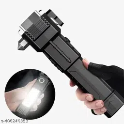 Hammer torch with power bank belt cutter 3W long range rechargeable battery Torch-25