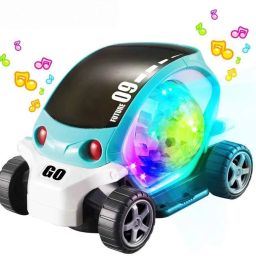 3D Lighting /Musical/Dancing/Stunt 09 Future Car Rotate 360° With Multicolor led Flashing Light & Music Learning Toy/educational Toy Baby Gift-23