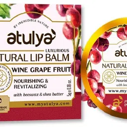 atulya Wine Grape Fruit Natural Lip Balm With Bees Wax and Honey Natural-picture-42