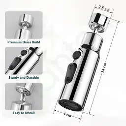 plantex Tap Extension for Sink/Universal 360 Rotation Nozzle for Kitchen/Faucet Extender Faucet Nozzle image 3