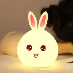 Cute silicone rechargeable bunny night light Table Lamp-13