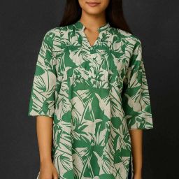 Women Printed Liva Straight Kurta-image-5