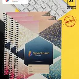 Spiral Notebook A4 Notebook PLAIN AND UNRULLED 180 Pages-image-88
