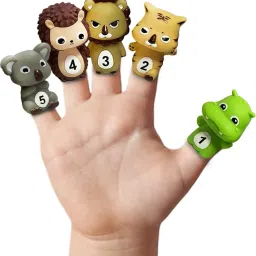 Finger Puppets for Babies Storytelling Finger Toys Set - 5Pc - Wild Animals-image-33