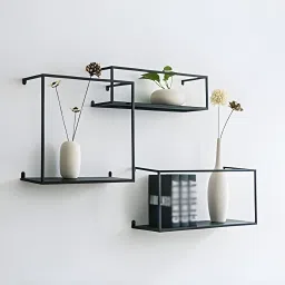 051 Display Stand Floating Shelves (Black) - Set of 3 Shelf Bracket-41