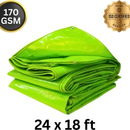 Royal Crown 170 Heavy Duty Waterproof Tarpaulin 24x18 Ft Tent - For Construction, Agriculture, Industry, Roofing, Camping, Gardens, Transport.-image-11