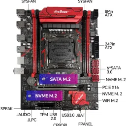 JieShuo x99 with e5 2680 v3 LGA 2011-v3Socket Mini-ATX Intel X99 Chipset DDR4 Motherboard for Desktop image 2