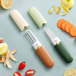 Portable Multifunctional 2-in-1 Stainless Steel Knife and Peeler-image-19