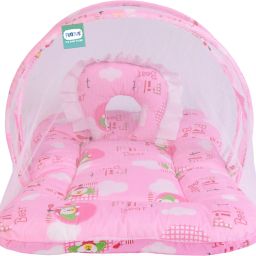 Cotton Infants New Born Baby Mosquito Net Bed With Cushioned Pillow Mosquito Net-20