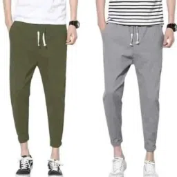Pack of 2 Men Self Design Multicolor Track Pants-image-19