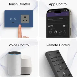 iotics Smart Touch Switch for 1 Light, 1 Plug, Remote, Mobile App, Alexa & Google Home Smart Switch image 2