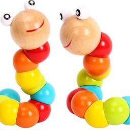 Wooden Caterpillar Sensory Toys for Baby Boy and Baby Girl-31