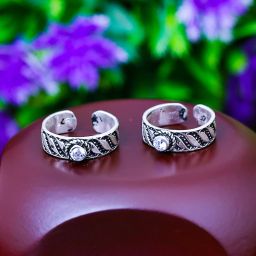 925 Sterling Silver Toe Rings|with Authenticity Certificate & 6 M Warranty Silver Rhodium Plated Toe Ring-47