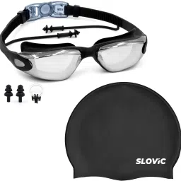 Goggles & Cap for Adults | Changeable Nose Bridge | Anti-Fog | Combo Swimming Kit-image-6