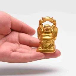 tskutty Small Laughing Buddha Statue Set of 6 for Good Health, Happiness in your Home Decorative Showpiece-12 cm image 4