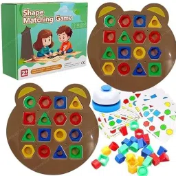 Shape Puzzle Board Game Kids, Educational Learning Toy 2 Boards, 30 Challenge-22