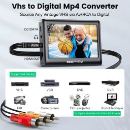 Tobo AV Video Recorders,Analog Video Audio to Digital Conversion Digitize Record 32 inch Blu-ray Player image 4