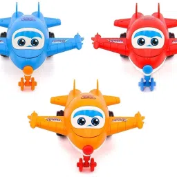Mini Friction Power Aeroplane Toy with De-Formation Robot Function for Kids|K03-16