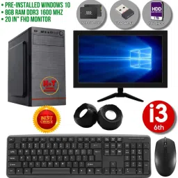 Cybertheory Intel Core i3 (6th Gen) (8 GB DDR3/1 TB/128 GB SSD/Windows 10 Pro/20 Inch Screen/i3 6th AIO by HnT)-11