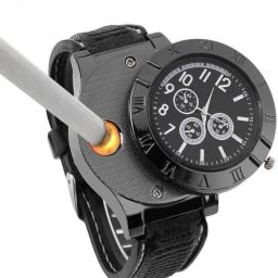 Foxne Point Cigarette Lighter Watch, USB Rechargeable Sporty Wristwatch Stylish Cigarette Lighter Watch, Multifunctional USB Rechargeable Wristwatch Stylish Cigarette Lighter-19