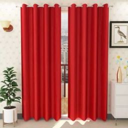 213 cm (7 ft) Polyester Semi Transparent Door Curtain (Pack Of 2)-image-41