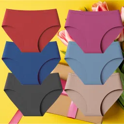 Pack of 6 Women Hipster Multicolor Panty-image-59