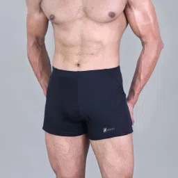 men black swimming trunks with contrast mesh pannel design Solid Men Swim Bottom Black Swimsuit-image-78